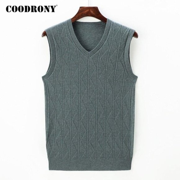 COODRONY Brand Sweater Men Autumn Winter Soft Warm Vest Men Clothes 2020 New Arr - Picture 8 of 16